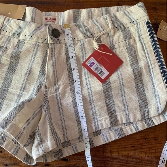 Mossimo Chambray Denim Striped Cotton Lightweight Shorts Sz 11 - Picture 9 of 9